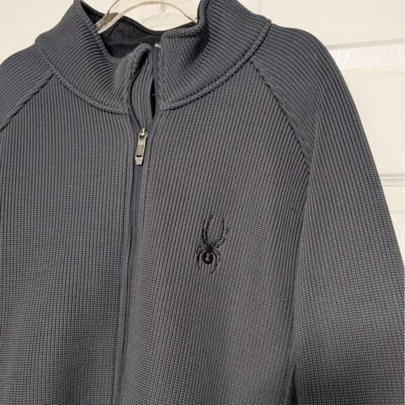 Spyder Core Sweater Foremost Jacket Mens Size XL Black Fleece Lined Heavy - Picture 2 of 16